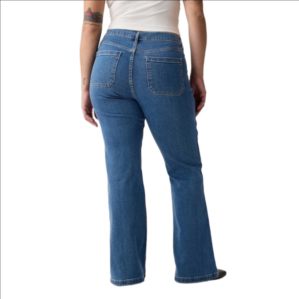 GAP Flare Jeans Med. Wash Sz 14R LIKE NEW
